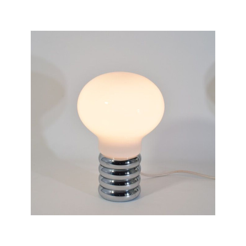 Coppia di lampade vintage Bulb opal di Ingo Maurer, 1966