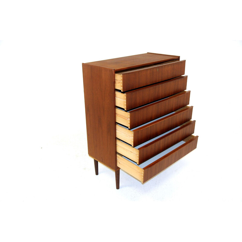 Vintage teak chest of drawers, Sweden 1960