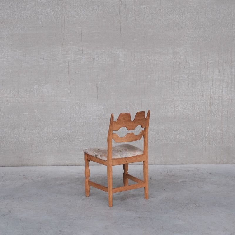 Set of 6 oakwood mid-century dining chairs by Henning Kjaernulf, Denmark 1960s