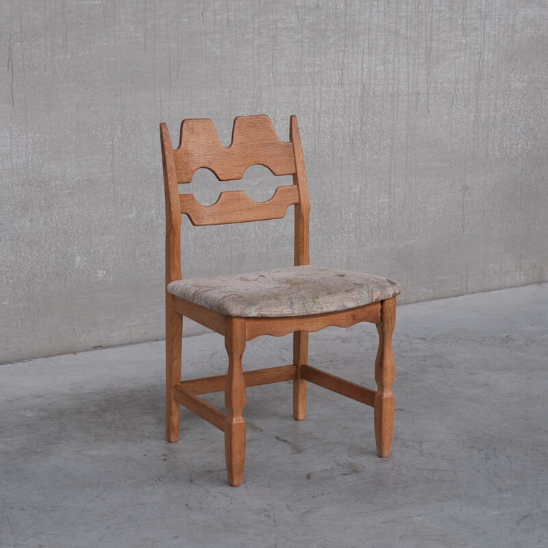 Ensemble de 6 chaises vintage en bois de chêne par Henning Kjaernulf, Danemark 1960