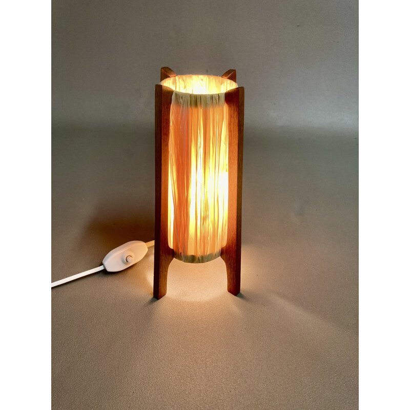 Lampe scandinave vintage en teck, 1950