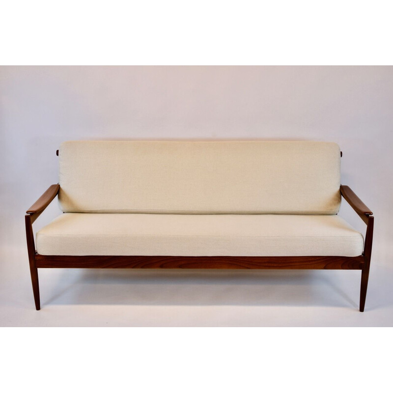 Vintage 3 seater teak sofa