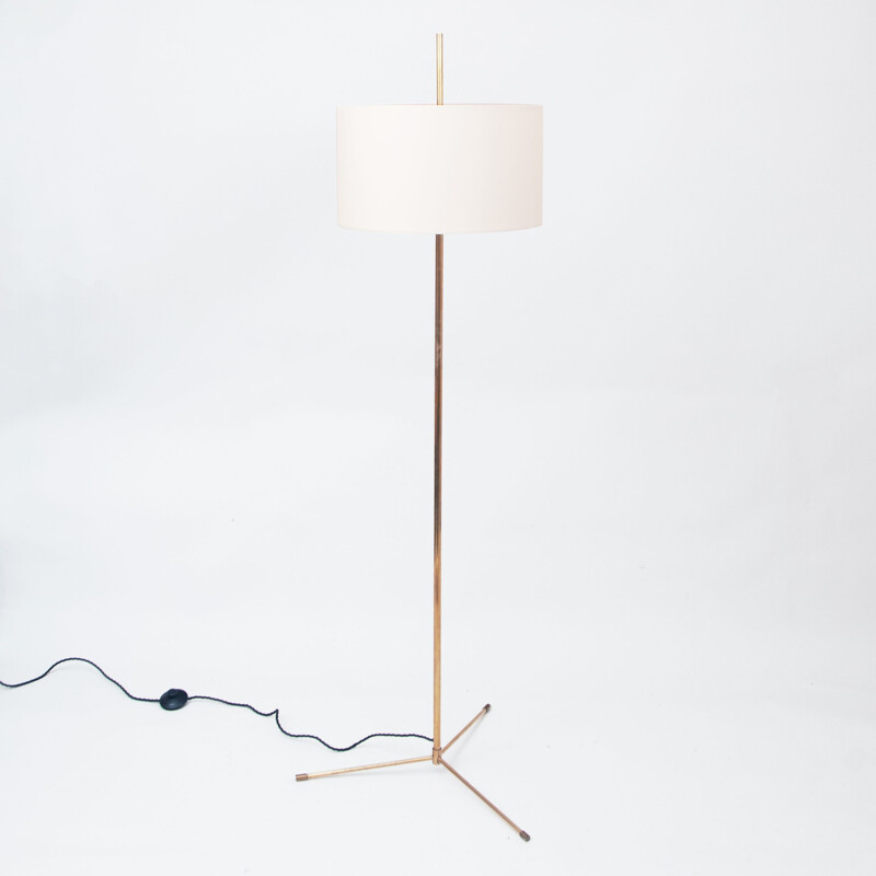 Vintage brass floor lamp by Svend Aage for Holm Sørensen, Denmark 1950