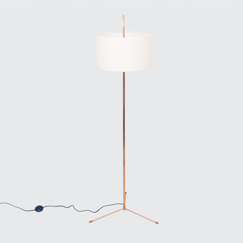 Vintage brass floor lamp by Svend Aage for Holm Sørensen, Denmark 1950