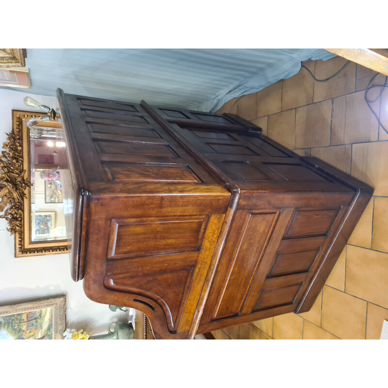 Bureau américain vintage en noyer et acajou