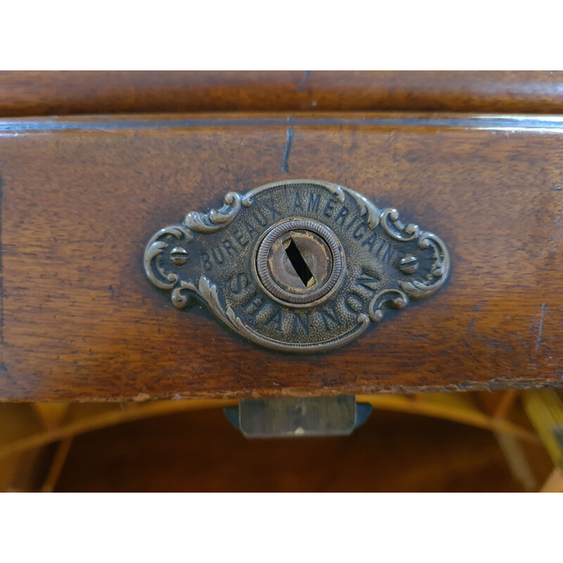 Vintage American walnut and mahogany desk