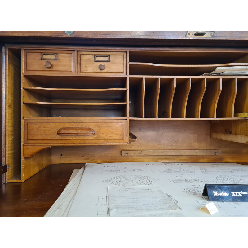 Vintage American walnut and mahogany desk