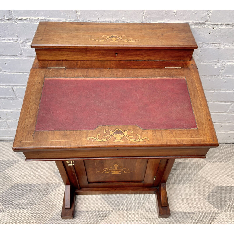 Victorian vintage childs mahogany davenport desk with storage