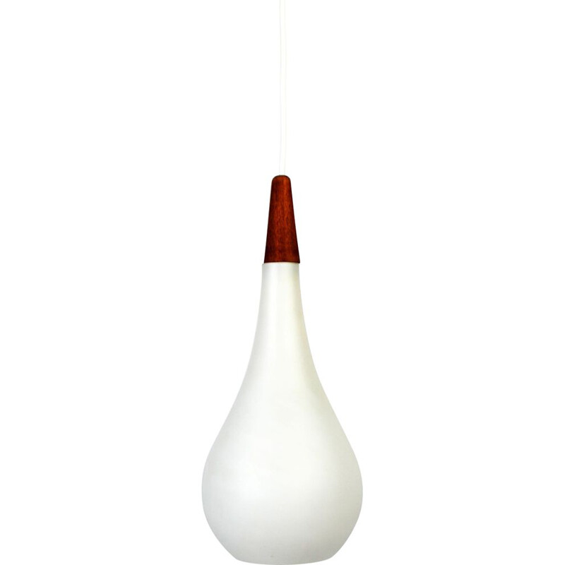 Vintage traanvormige hanglamp van Holmegaard, 1960