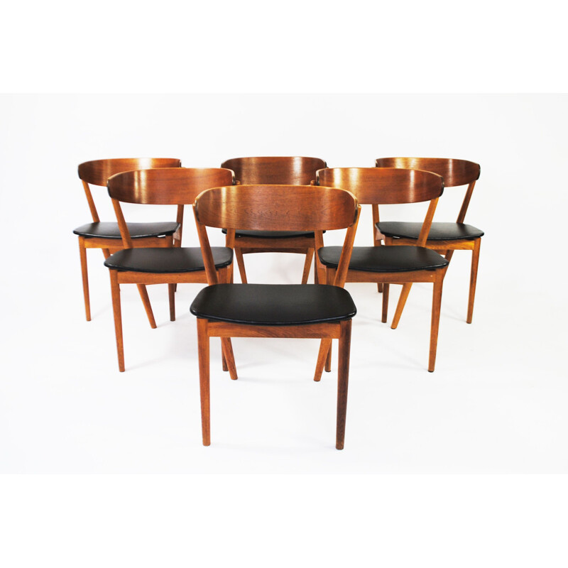 Set of 6 vintage chairsby Helge Sibast for Sibast Møbler