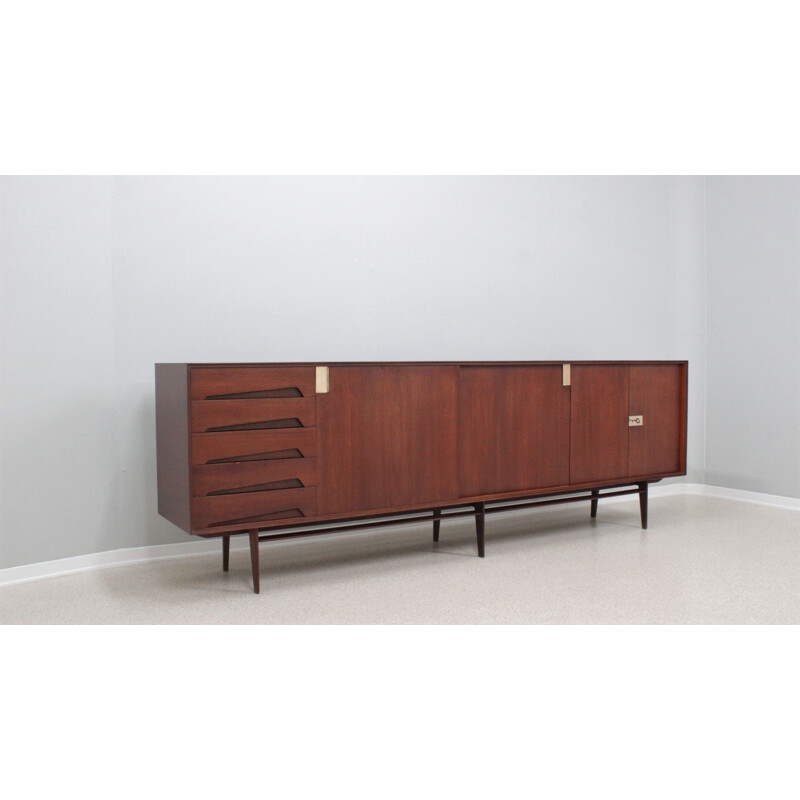 Credenza vintage in teak di Edmondo Palutari per Vittorio Dassi, 1950