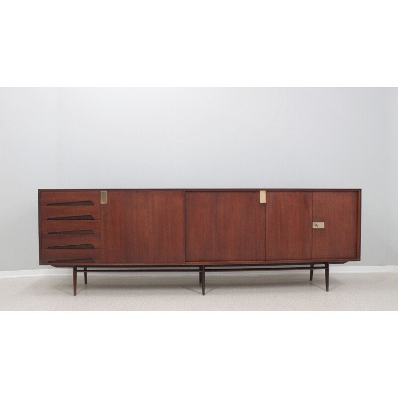 Credenza vintage in teak di Edmondo Palutari per Vittorio Dassi, 1950