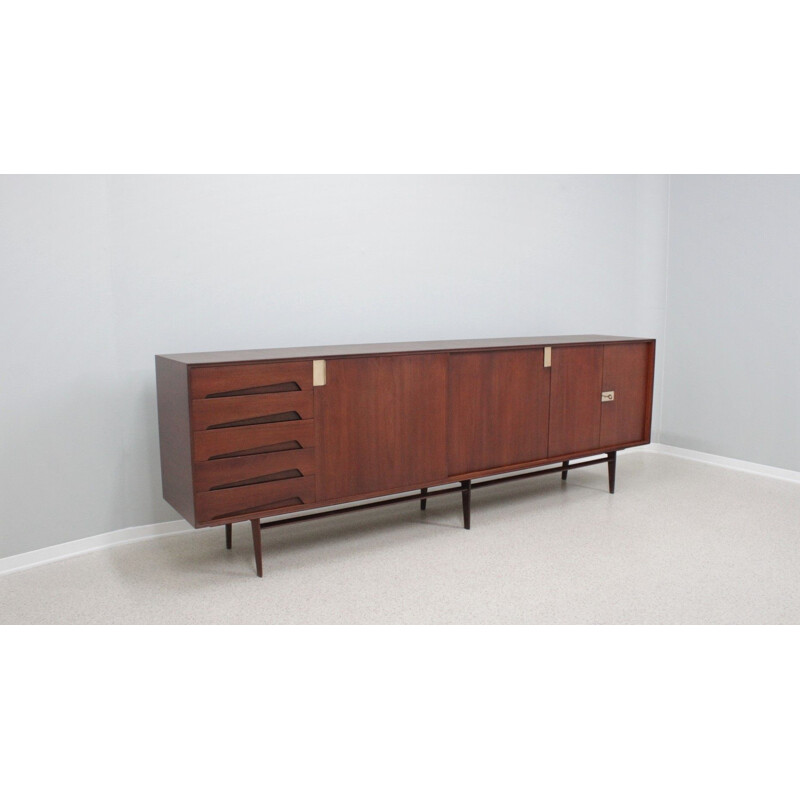 Vintage teak sideboard by Edmondo Palutari for Vittorio Dassi, 1950s