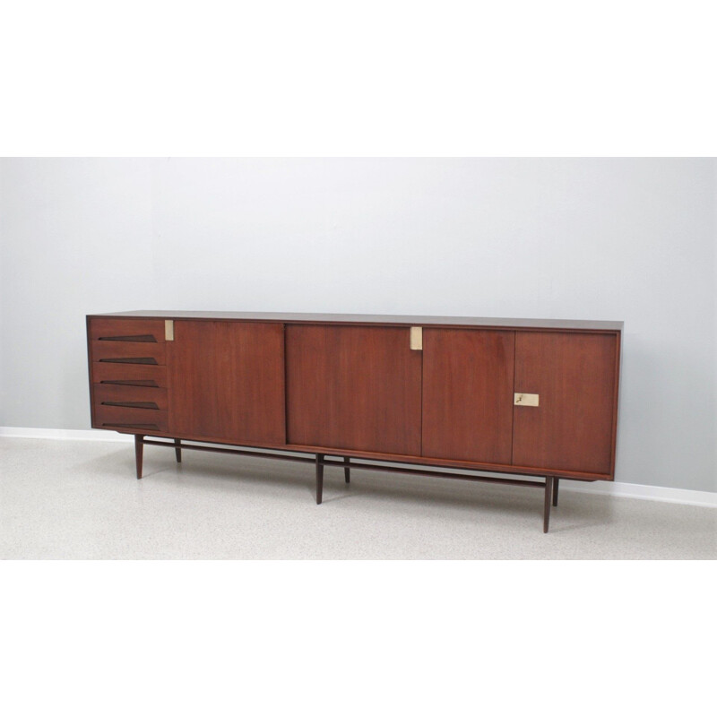 Credenza vintage in teak di Edmondo Palutari per Vittorio Dassi, 1950