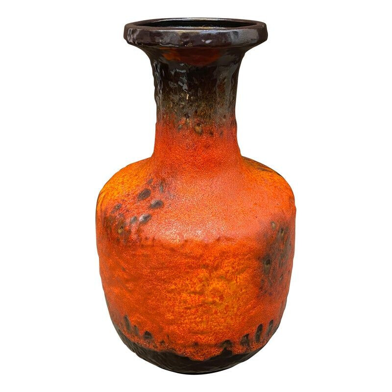 Vase vintage en céramique de lave par Carstens Tonnieshof, Allemagne 1970