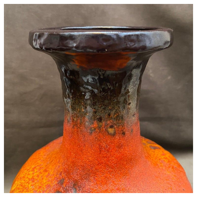 Vintage lava ceramic vase by Carstens Tonnieshof, Germany 1970
