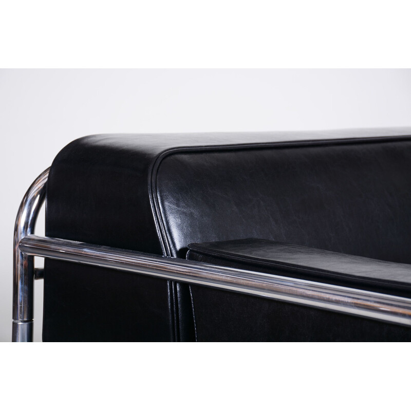 Vintage black sofa by Hynek Gottwald, 1930s