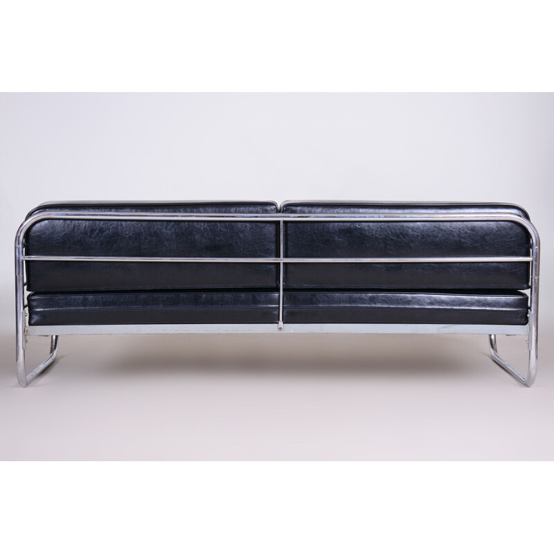 Schwarzes Vintage-Sofa von Hynek Gottwald, 1930