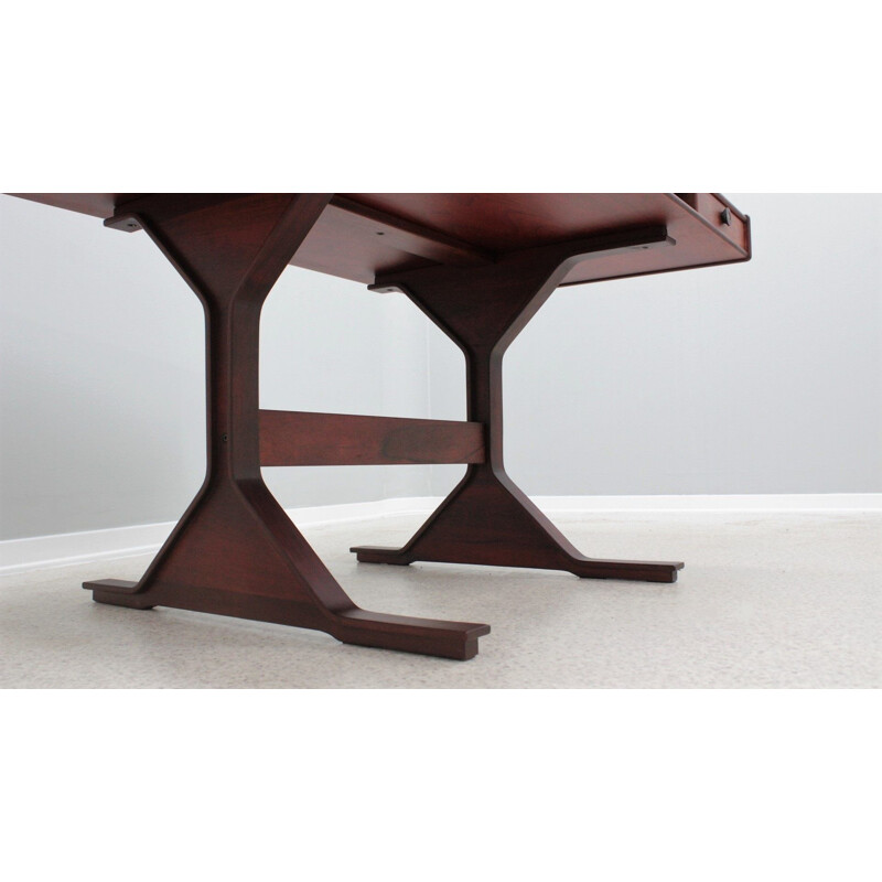 Vintage rosewood writing desk by Gianfranco Frattini for Bernini, 1960s