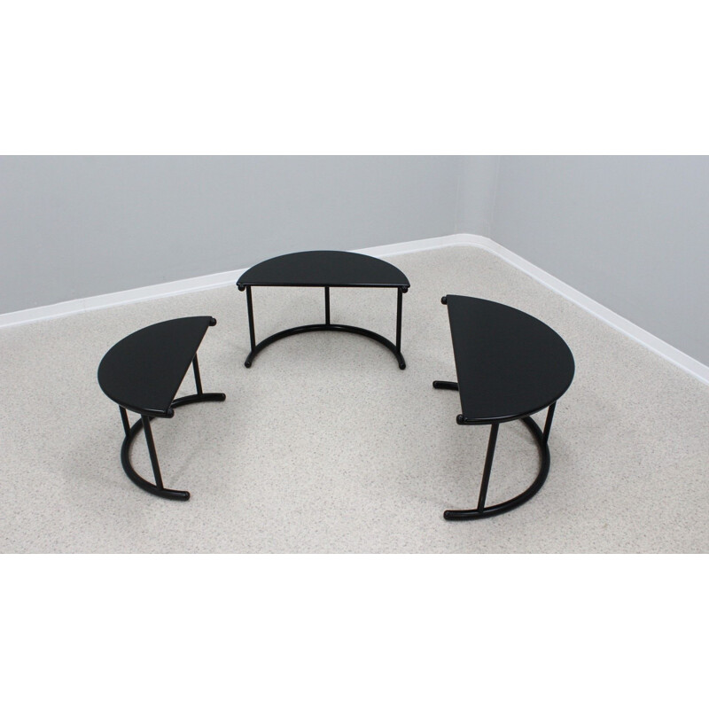 Vintage nesting tables by Gianfranco Frattini for Morphos, 1980s