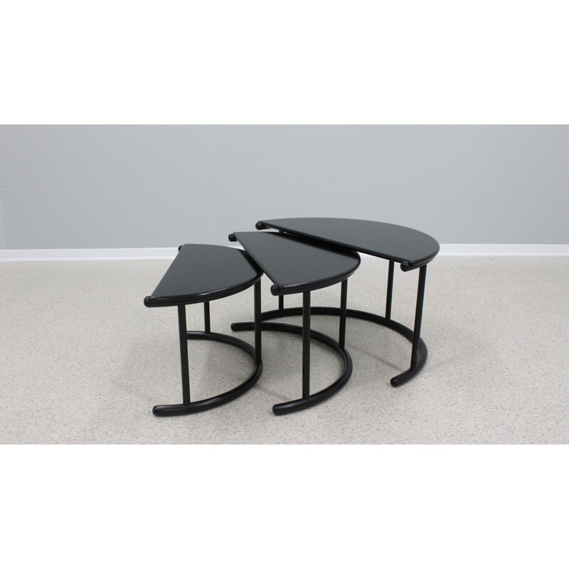 Vintage nesting tables by Gianfranco Frattini for Morphos, 1980s