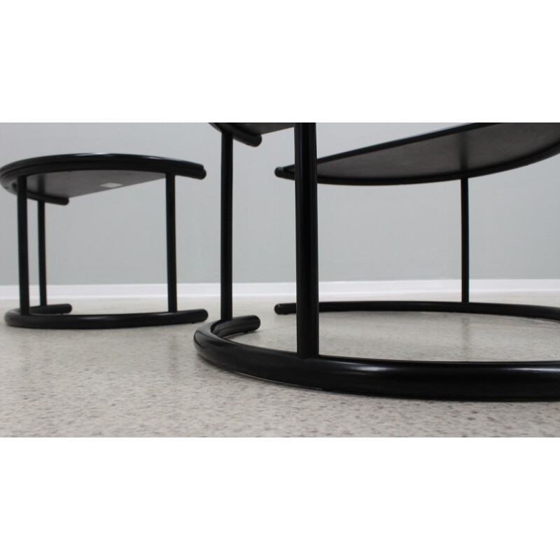 Tables gigognes vintage par Gianfranco Frattini pour Morphos, 1980