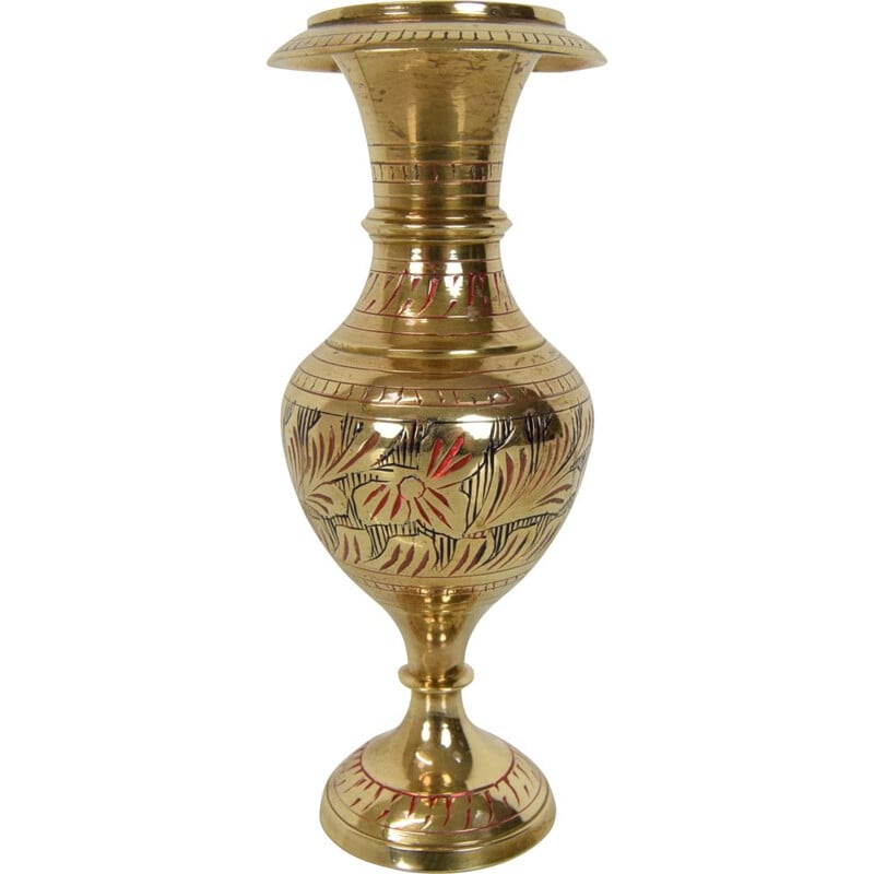 Vintage-Vase aus Messing, Indien 1960