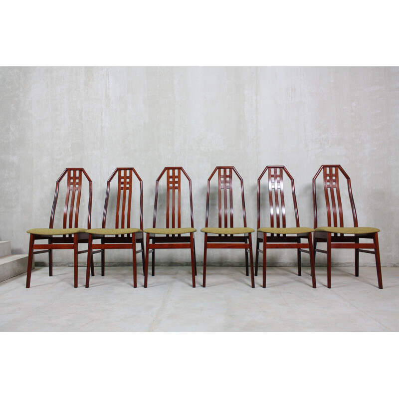 Ensemble de 6 chaises britanniques vintage en palissandre, 1960