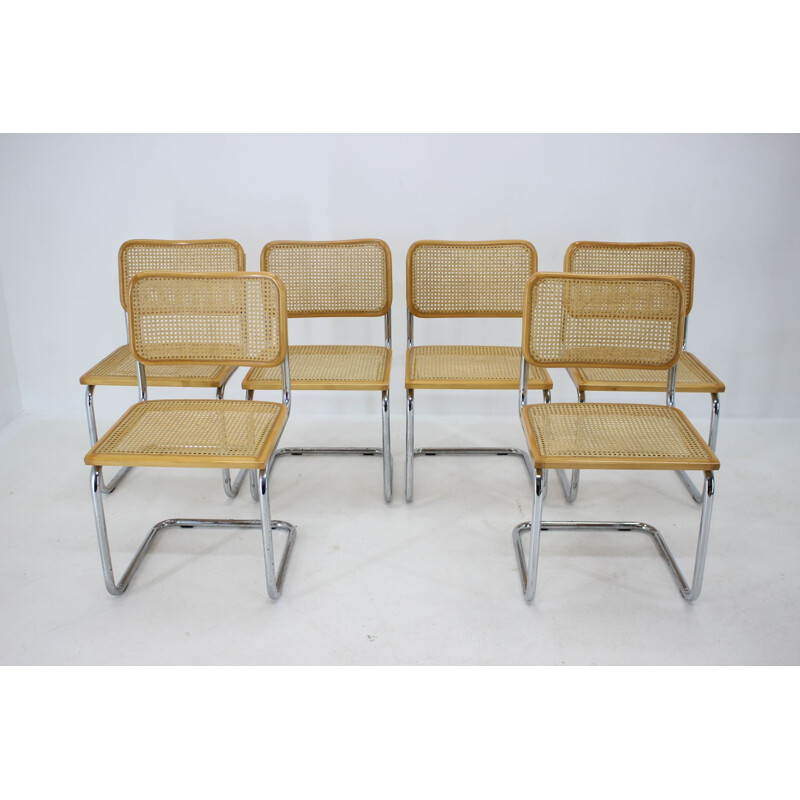 Set of 6 vintage chairs by Marcel Breuer, 1970s