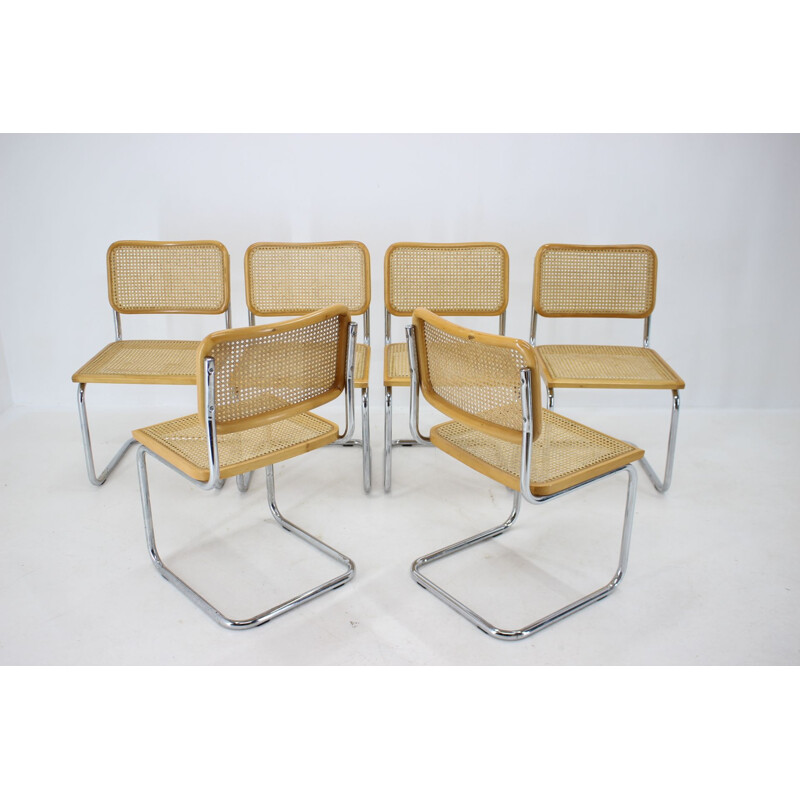 Set of 6 vintage chairs by Marcel Breuer, 1970s