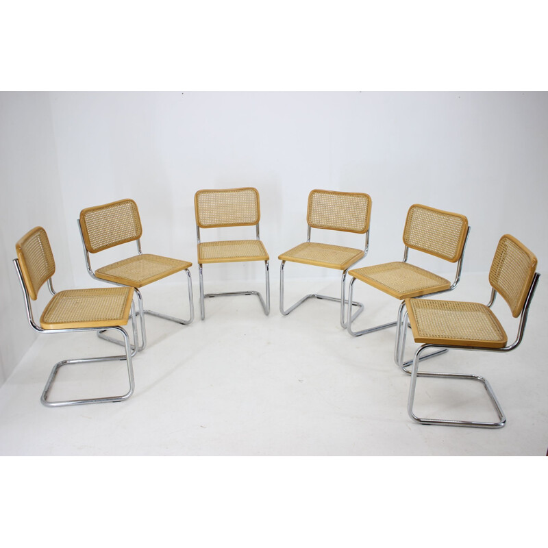 Set of 6 vintage chairs by Marcel Breuer, 1970s