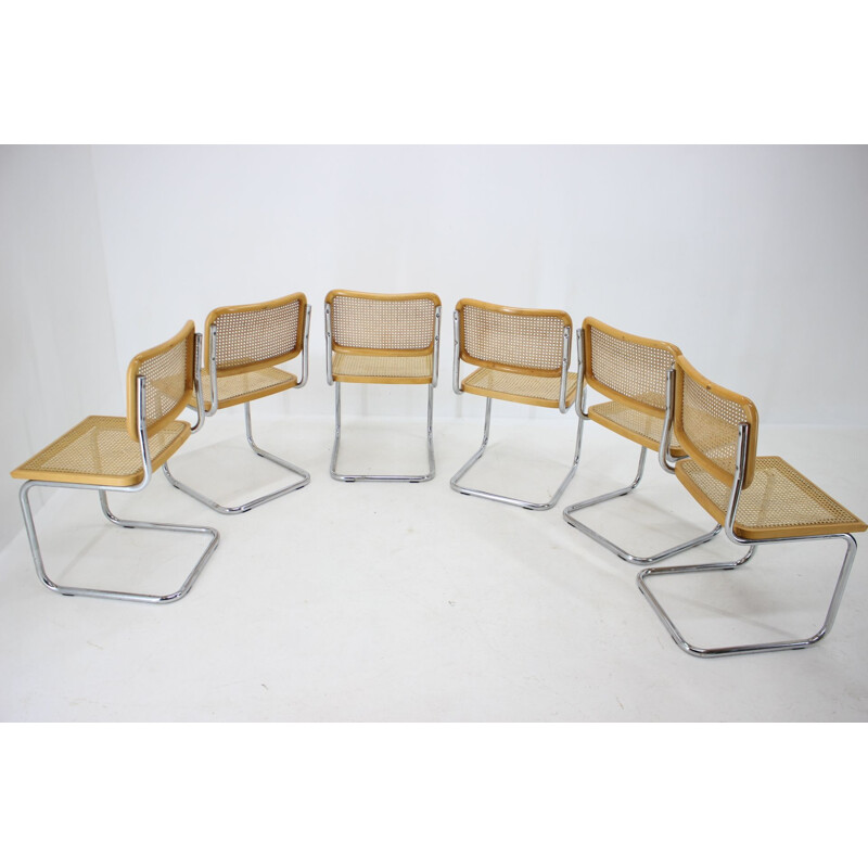 Set of 6 vintage chairs by Marcel Breuer, 1970s