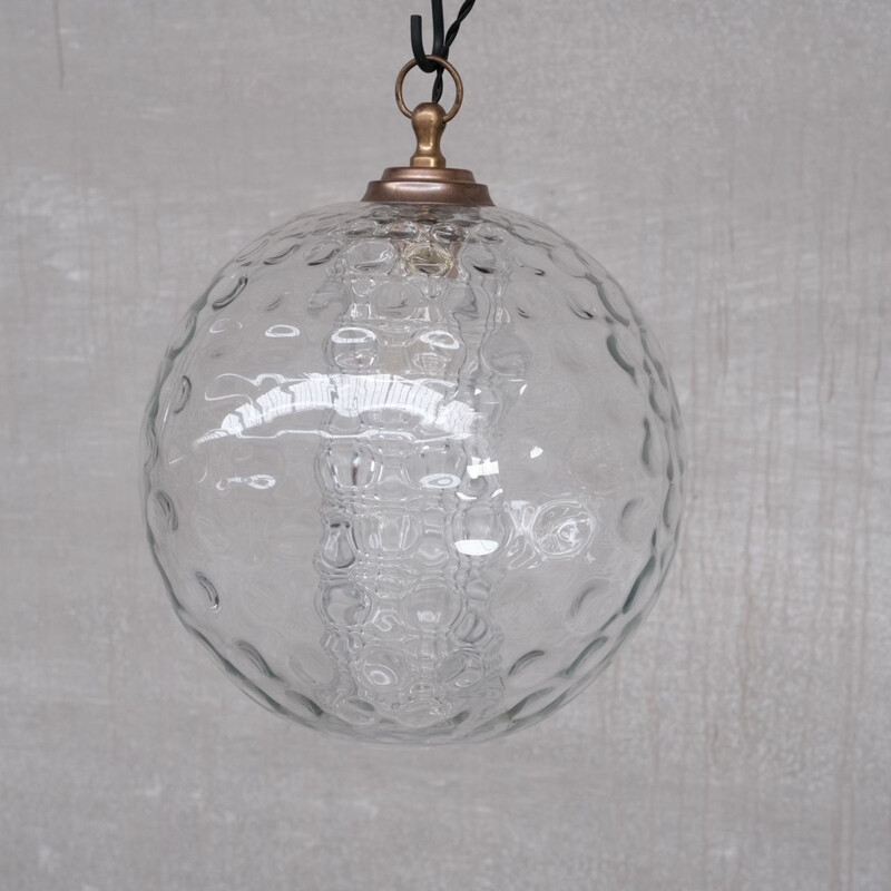 Dutch mid-century bubble glass pendant lamp