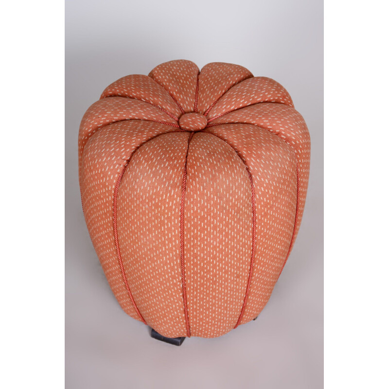 Vintage pouf by Salmon Halabala, 1930s