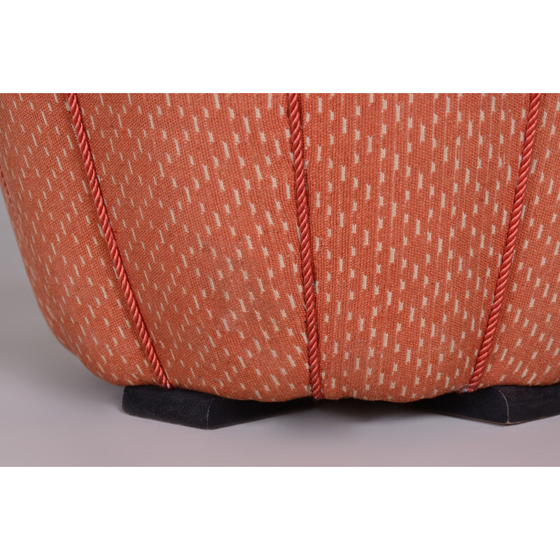 Vintage pouf by Salmon Halabala, 1930s