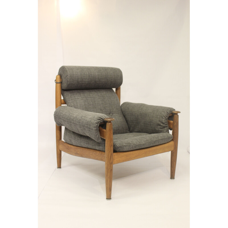 Sillón vintage de roble de Eric Merthen para Ire Mobler, Suecia 1960