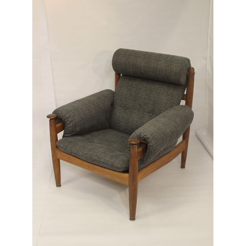 Vintage oak armchair by Eric Merthen for Ire Mobler, Sweden 1960