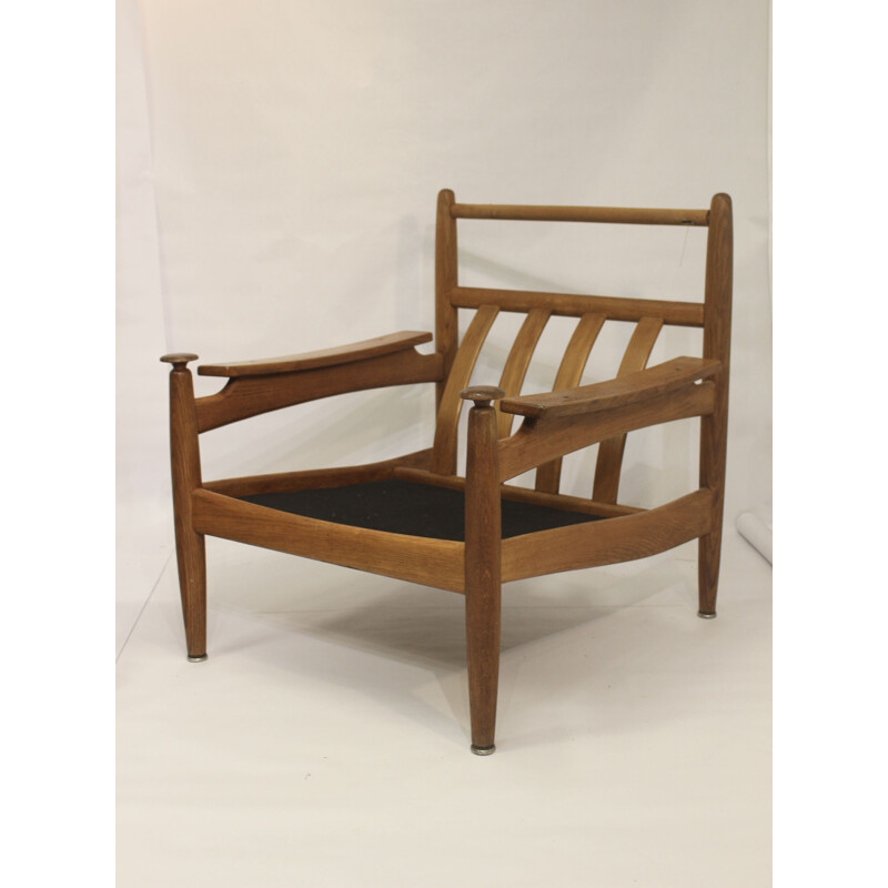 Vintage oak armchair by Eric Merthen for Ire Mobler, Sweden 1960