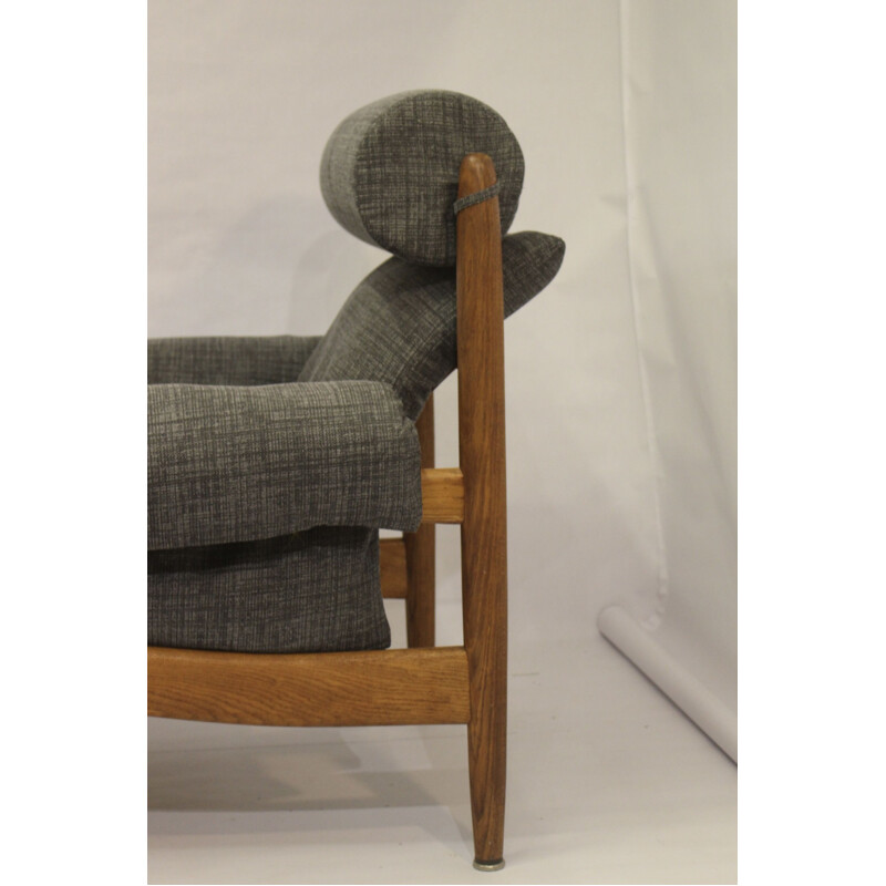 Vintage oak armchair by Eric Merthen for Ire Mobler, Sweden 1960