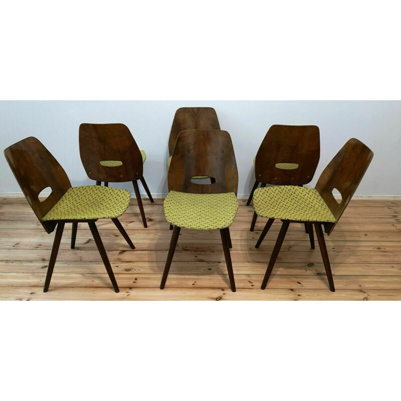 Set of 6 vintage chairs by Frantisek Jirak, Czechoslovakia 1960