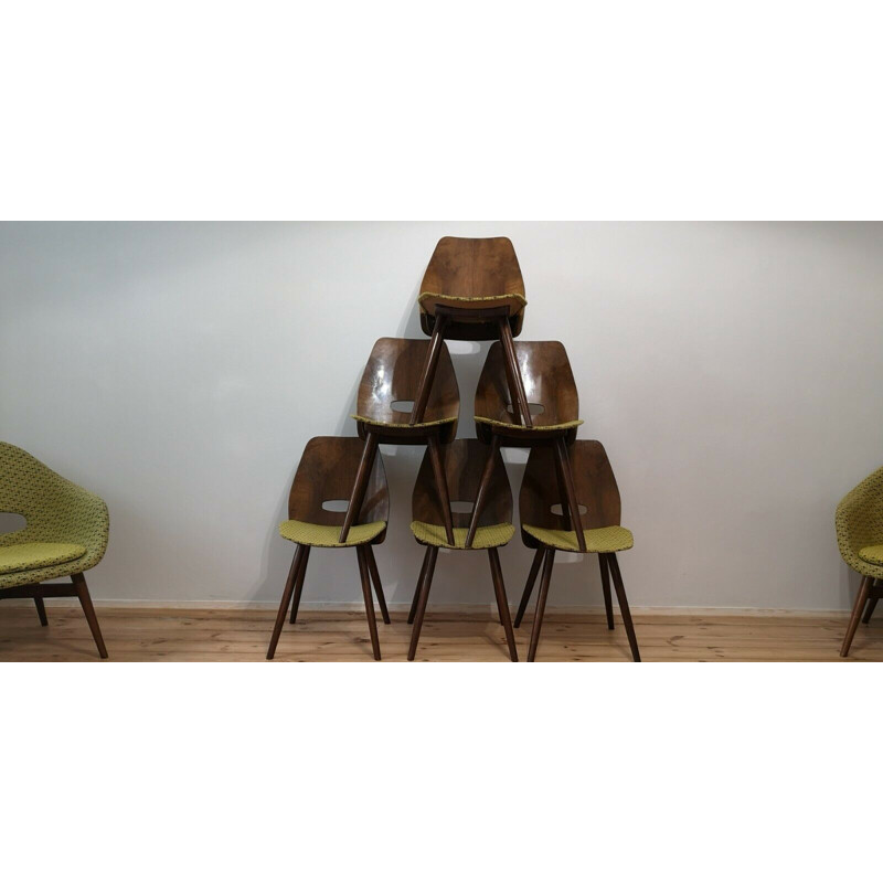 Set of 6 vintage chairs by Frantisek Jirak, Czechoslovakia 1960