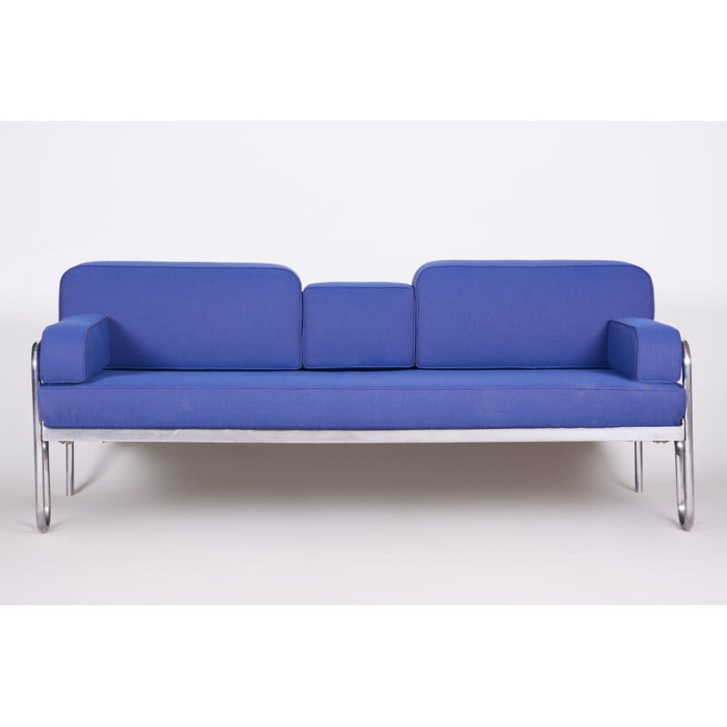 Vintage blue Bauhaus sofa, 1930s