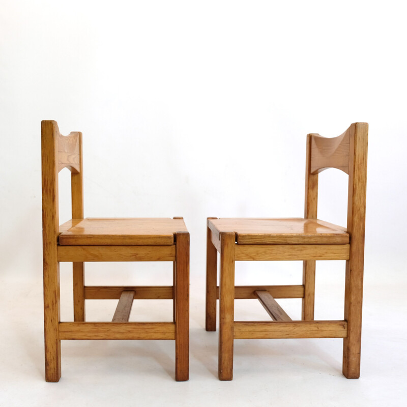 Pair of vintage hongisto pine chairs by Ilmari Tapiovaara for Laukaan Puu, 1960