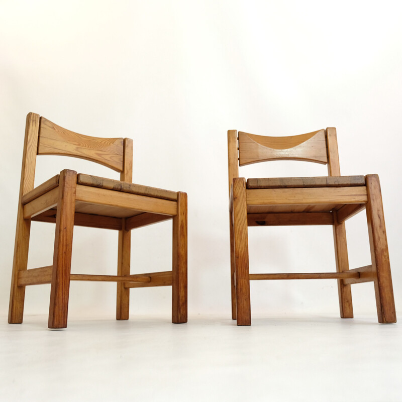 Paar vintage Hongisto grenen stoelen van Ilmari Tapiovaara voor Laukaan Puu, 1960