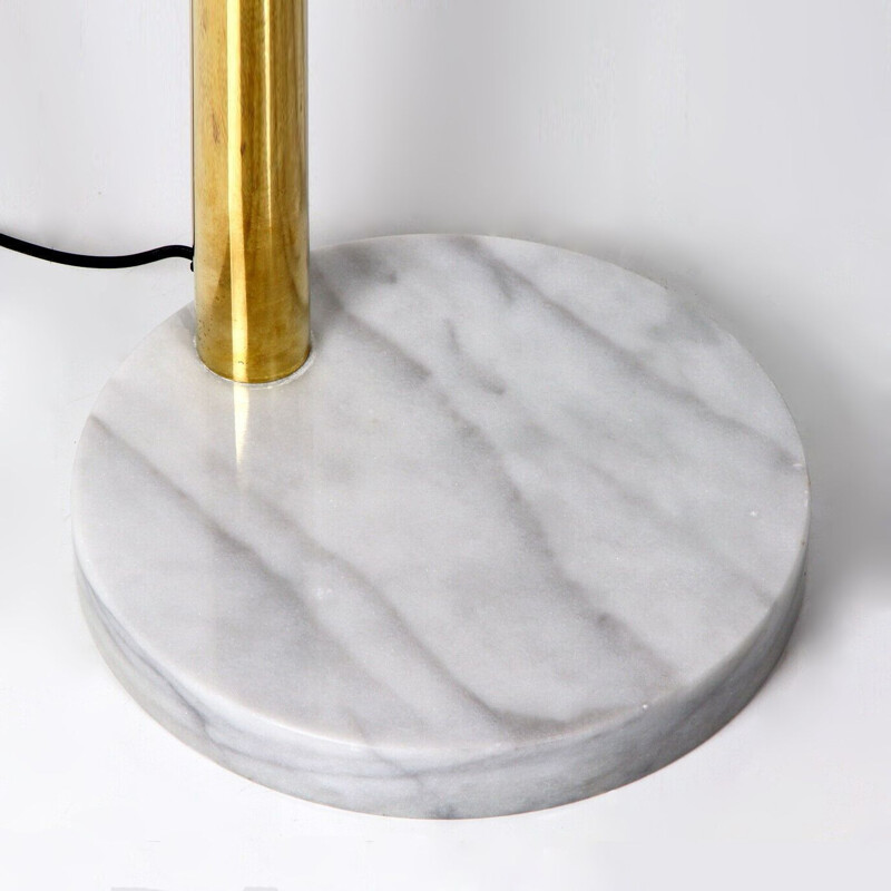 Vintage 5-light arch floor lamp in marble, Italy 1970