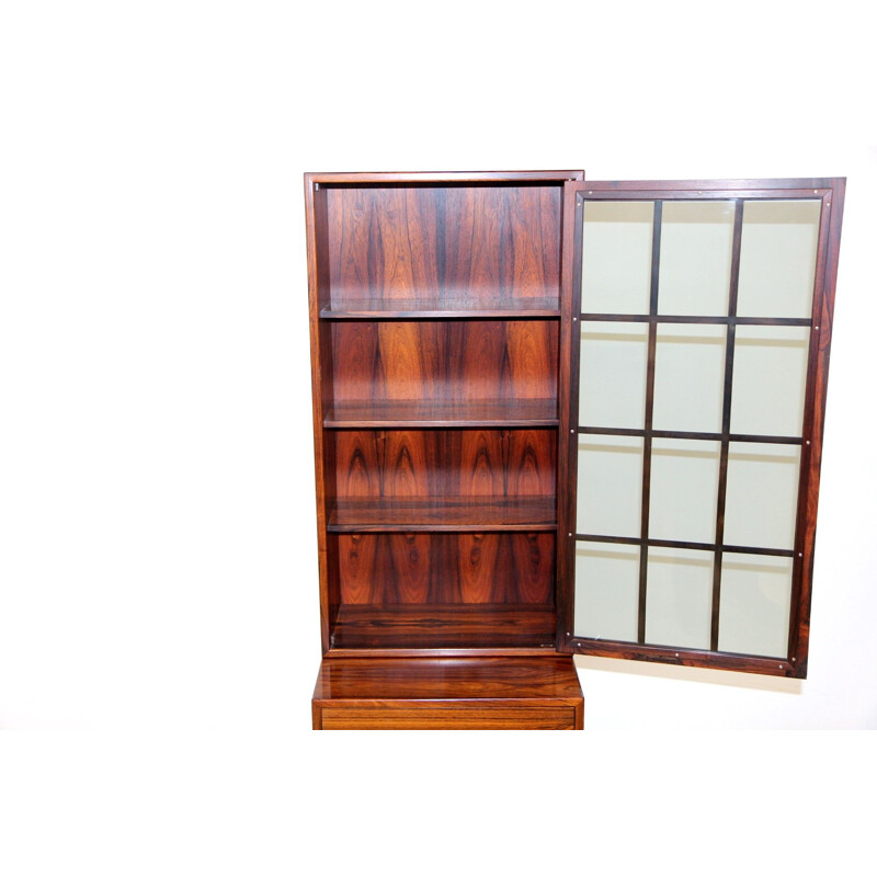 Vintage rosewood china cabinet by Bruksbo and Mellemstrands Trevaruindustri, Denmark 1960