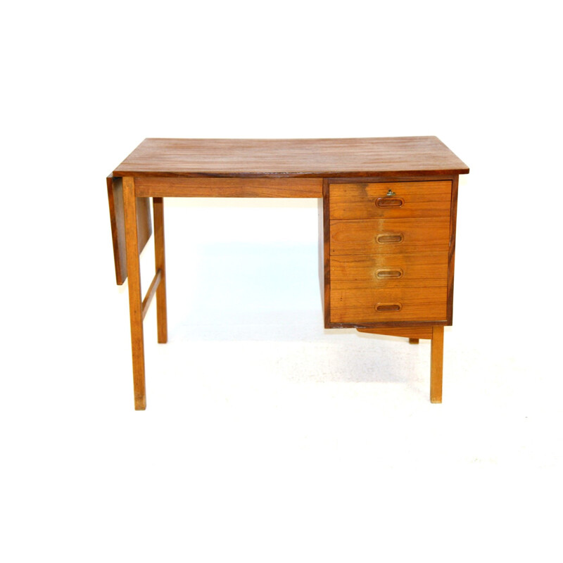 Vintage teakhouten bureau, Denemarken 1950