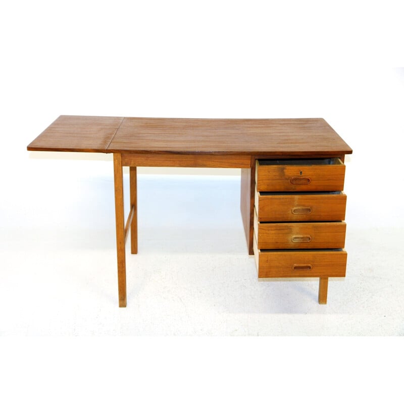 Vintage teakhouten bureau, Denemarken 1950