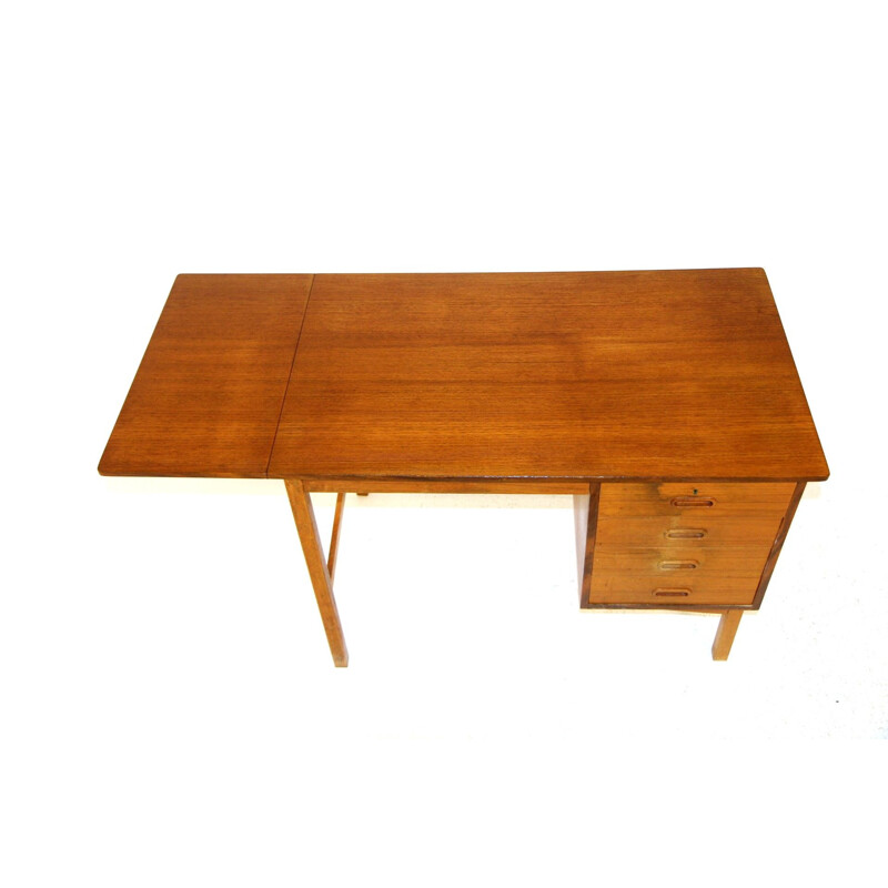 Vintage teakhouten bureau, Denemarken 1950