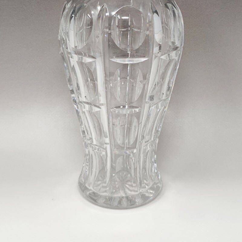 Shaker vintage en cristal taillé par Masini, Italie 1960